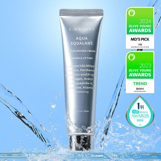 S.Nature Aqua Squalane Moisturizing Face Cream with Hyaluronic Acid 60ml