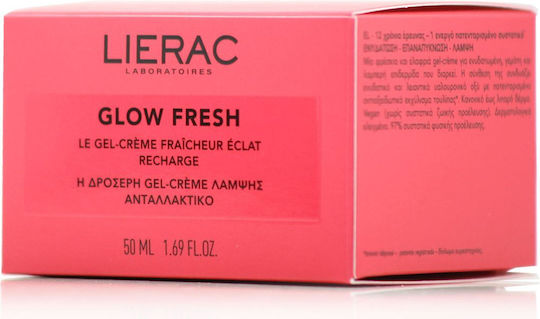 Lierac Glow Fresh The Fresh Radiance Refill Gel-Cream Face Moisturiser with Hyaluronic Acid 50ml
