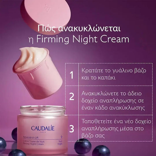 Resveratrol-Lift Festigende Nacht Gesichtscreme Nachfüllen für Anti-Aging & Festigung mit Hyaluronsäure & Kollagen 50ml