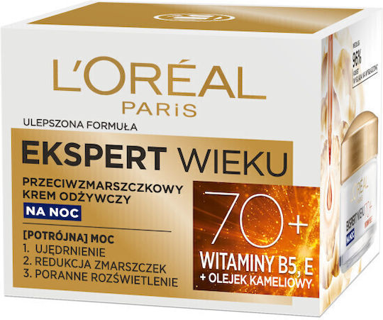 L'Oreal Paris Age Expert Cremă de Față de Noapte pentru Hidratare, Anti-îmbătrânire și Tonifiere 50ml