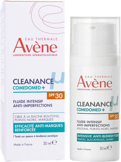 Eau Thermale Avène Cleanance Comedomed+ Light 24h Fluid Face Cream Day with SPF30 for Blemishes & Acne 30ml