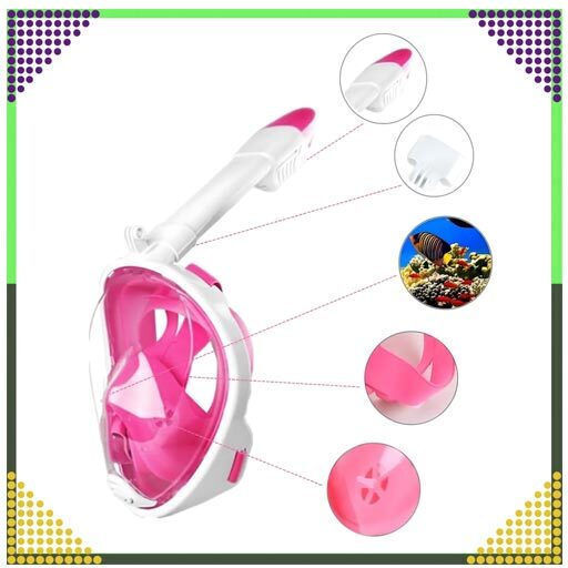 Ozean Tauchmaske Silikon Vollgesicht Rosa