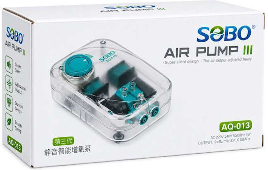 Sobo Въздушна помпа за аквариум с 2 изхода 4w 2x4l/min – 4w Dual Outlet Aquarium Air Pump 2x4l/min 088074