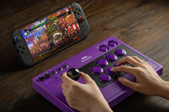 8Bitdo Arcade Stick 2.4G Controller Pc & Ns Purple