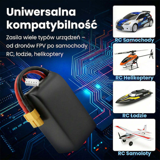 Extralink Батерия Li-Po 850mAh 100C XT30 за Дрон