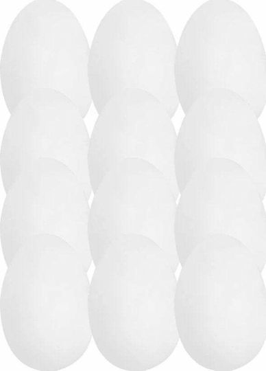 Craft Fun Decorative Styrofoam Eggs 70mm 12 Pieces Fol 8/64