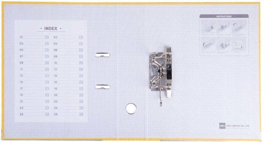 Deli Rio Arc Ring Binder A4/76mm Yellow