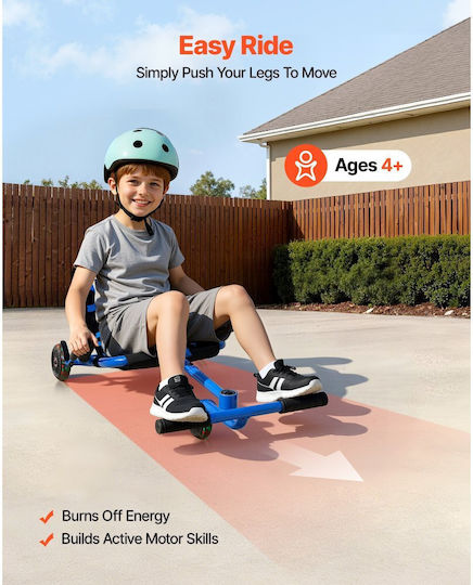 Vevor Kids 3-Wheel Scooter for 4+ Years Blue