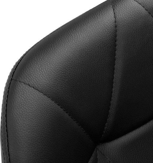 Activeshop Scaun Cu Roți Cu Spătar Negru