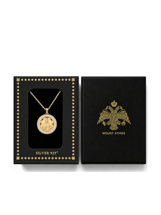 Ulysses Silver Pendant "Saint John The Baptist" Silver 925 14k Gold Plating Zircon Chain Gold Plated Silver 925