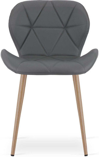 Ess- und Küchenstühle mit Künstliches Leder Gray 52x47x46cm