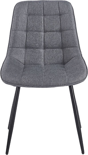 Denis Dining Room Fabric Chair Grey 56x61x85cm