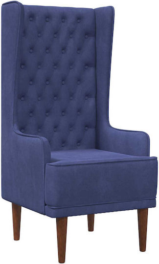 Dining Armchair Velvet Police Blue 64x64x131cm