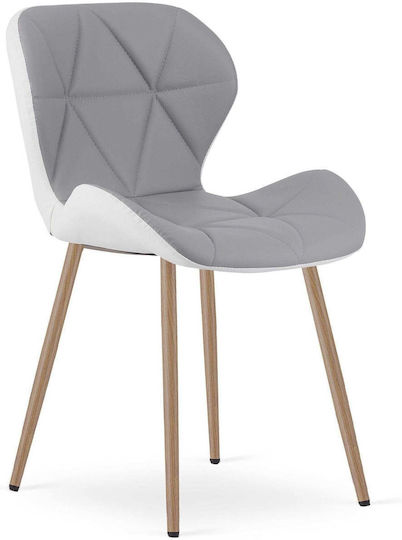 Dining Chair 52x47x46cm Gray White