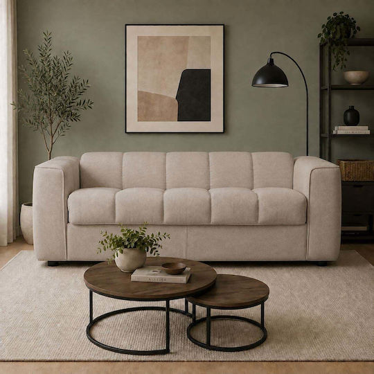 Norris Dreisitzer Sofa Sofa Beige 209x99x70cm