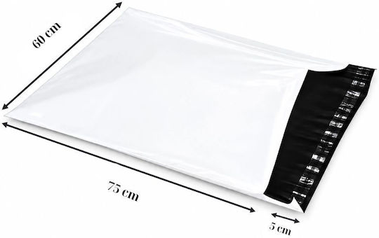 Set Verpackungstaschen Kurier Tasche mit selbstklebender Klappe 50 Stück Weiße 60x80 cm