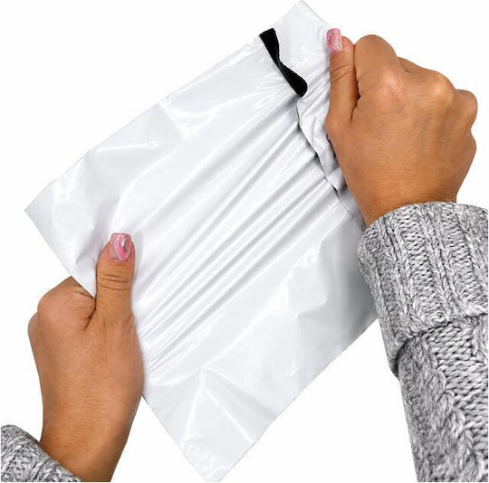 Set Verpackungstaschen Kurier Tasche mit selbstklebender Klappe 50 Stück Weiße 60x80 cm