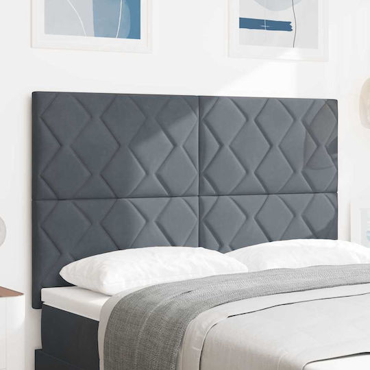 vidaXL Cap de pat din Material Textil Dark Gray 140cm