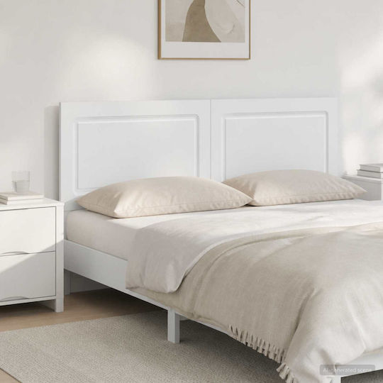 vidaXL Hölzernes Kopfstützen für Betten Weiß 180x50cm