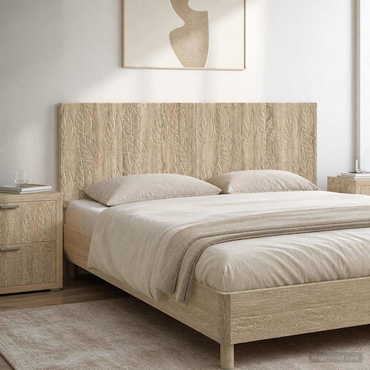 vidaXL Капитал за легло Дървено Бежово 160x50cm