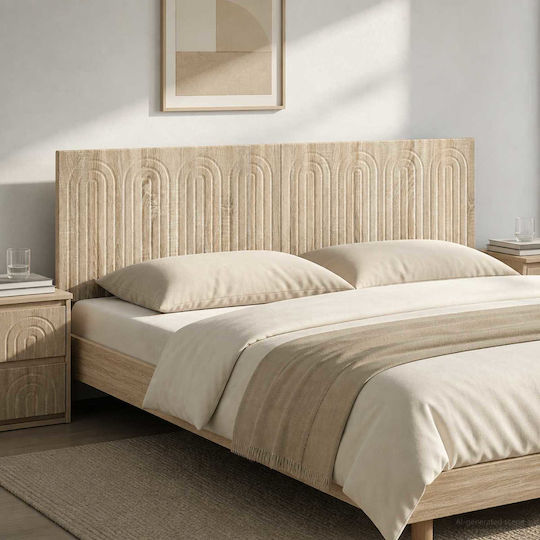 vidaXL Κεφαλάρι Κρεβατιού Ξύλινο Μπεζ 160x50cm