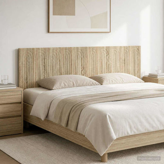 vidaXL Wooden Beige Bed Headboard 200x50cm