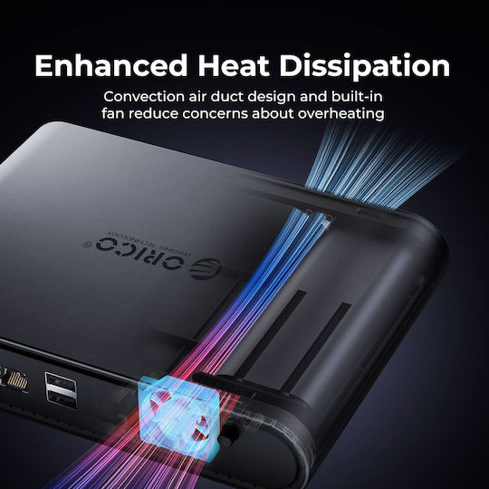 Orico PTM1 USB-C Докинг станция с HDMI 4K PD Ethernet Сребриста