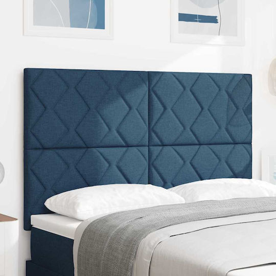 vidaXL Cap de pat din Material Textil Albastru 160cm