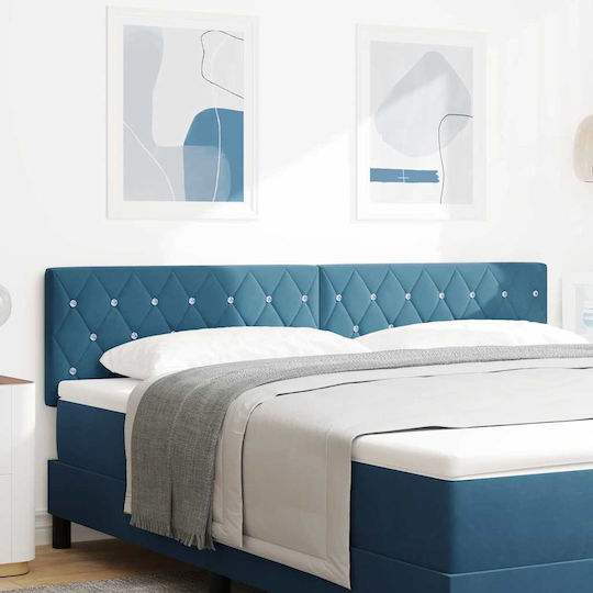 vidaXL Stoff Kopfstütze für Betten Dunkelblau 180x88cm