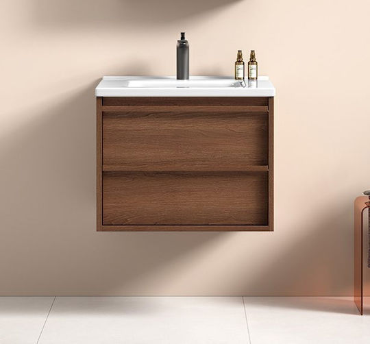 Martin Πάγκος με Νιπτήρα Μ60xΒ49xΥ46cm Wooden Brown