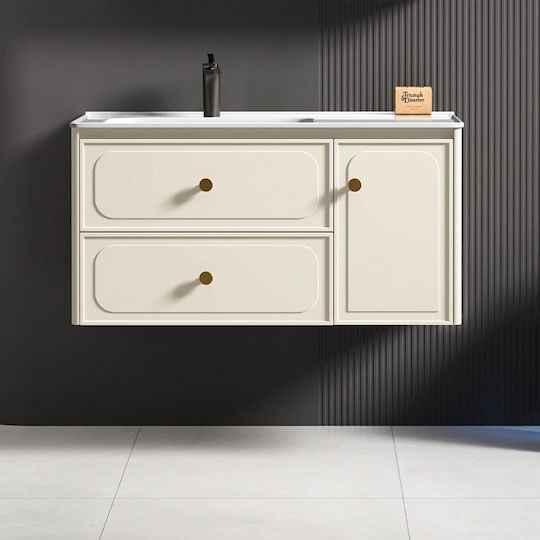 Martin Πάγκος χωρίς Νιπτήρα Μ98xΒ48.5xΥ48cm Ivory White