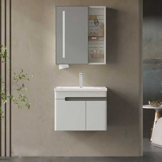 Karag Vanity Unit with Sink & Mirror White