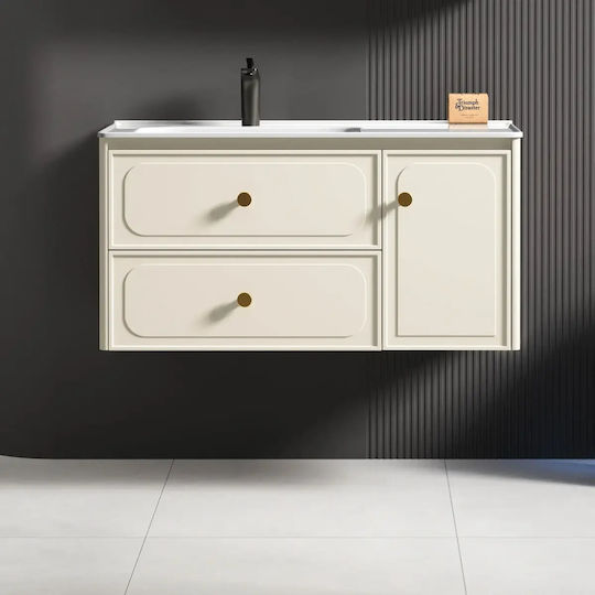 Martin Πάγκος χωρίς Νιπτήρα Μ98xΒ48.5xΥ48cm Ivory White