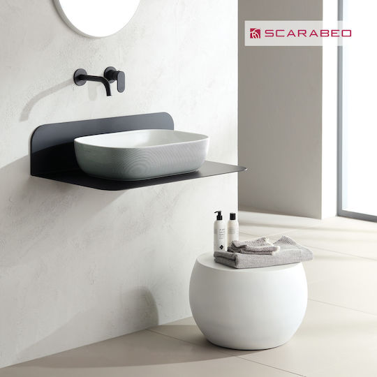 Scarabeo Plana 80 Countertop without Sink L80xW48xH20cm Black Matt