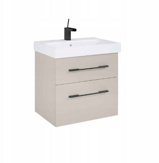 Cersanit Unitate De Mobilier Pentru Baie Cu Lavoar M60xL41.8xÎ54cm Fume Matt