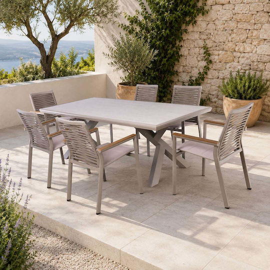 Set Sala De Mese 6 Piese Bej