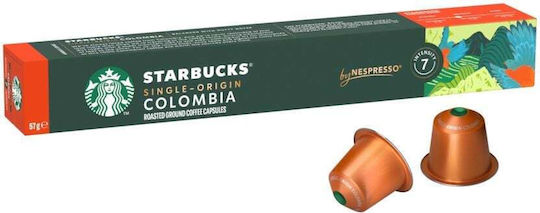 Starbucks Κάψουλες Espresso Colombia Συμβατές με Μηχανή Nespresso 10caps