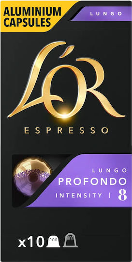 L'Or Kapseln Espresso Lungo Profondo Lungo Profondo Kompatibel mit Maschine L'Or 20Mützen
