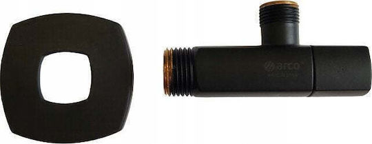Arco Ъглова Вентил Lipstick A80 Черен Матиран 1/2gz X 3/8gz 42