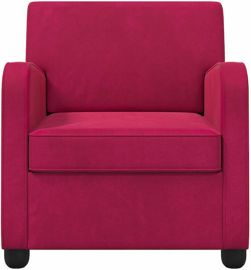 Scaun De Relax Velur Roșu 70x79x78cm
