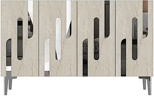 SteweHome Μπουφές Ξύλινος Καφέ 120x30x75cm