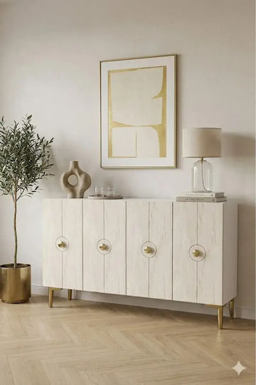 SteweHome Sideboard Holz 120x40x75cm Braun
