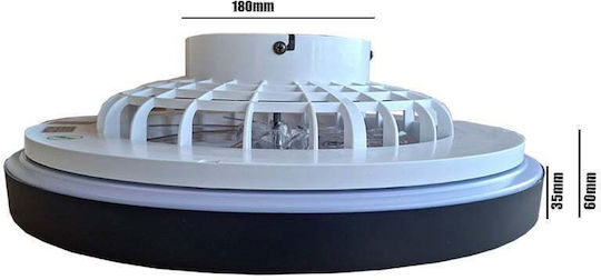 Aca Deckenleuchte 50cm mit Licht Schwarze