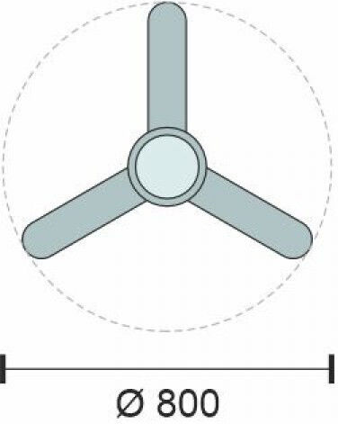 Spot Light Ventilator De Tavan 105cm Cu Lentile De Mărire Negru