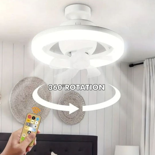 Rixme Πλαφονιέρα 26cm με Φως Λευκή