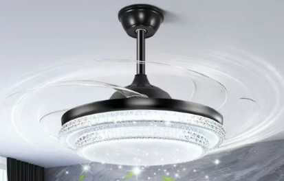 DS-6601 Deckenventilator mit Licht Schwarze