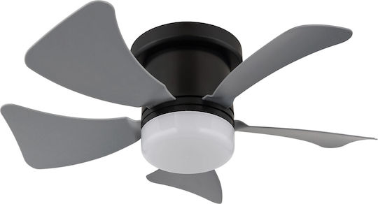 Globo Lighting Hines Deckenventilator 40.6cm mit Leuchte Schwarz