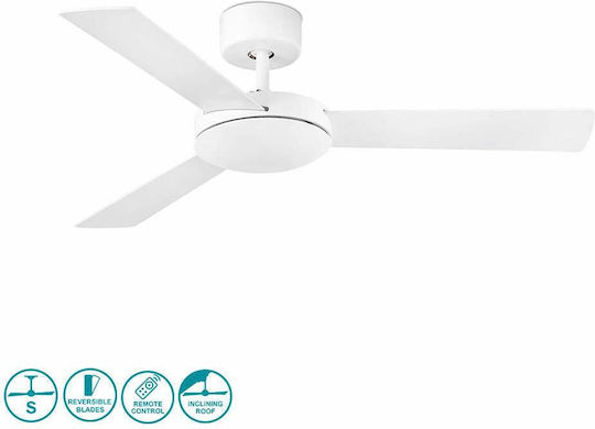 Faro Barcelona Mini Mallorca S Ανεμιστήρας Οροφής 107cm White/maple