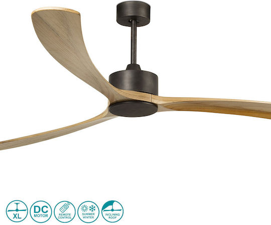 Faro Barcelona Kauai XXL Deckenventilator 240cm Braune/Pine
