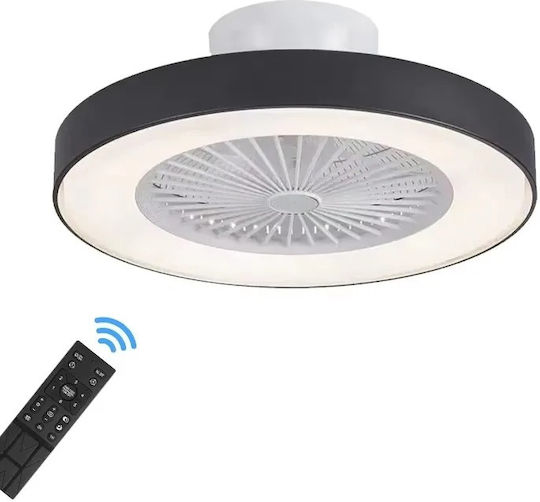 Home Lighting Marco Затворен Тип (Плафон) 50см с Магазин за онлайн търговия с Мегапикселови Обективи Черен